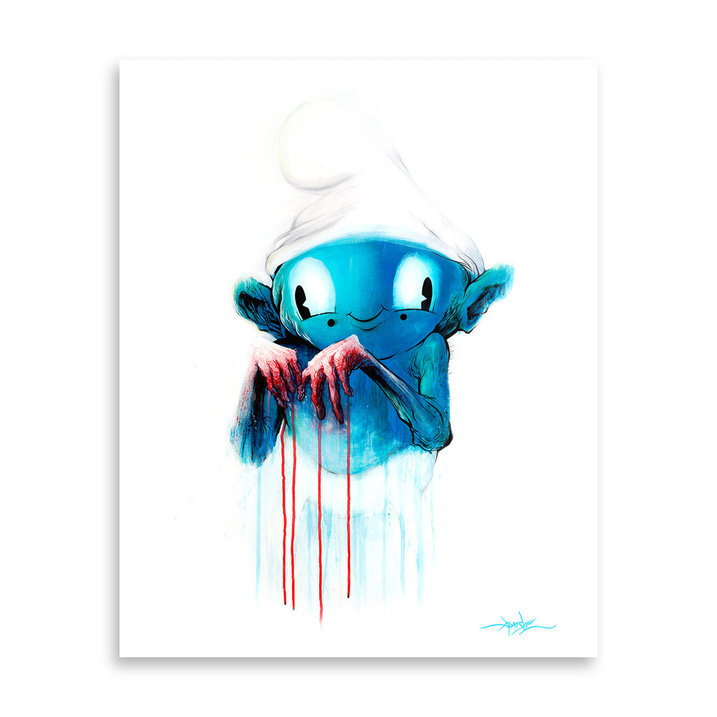 "GUILTY SMURF" 16 x 20 PRINT