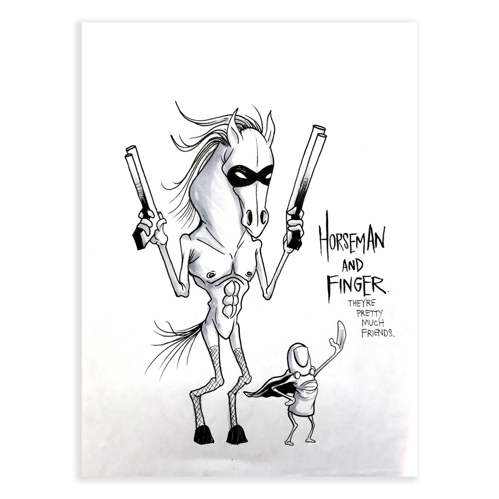 "HORSEMAN" ORIGINAL ART