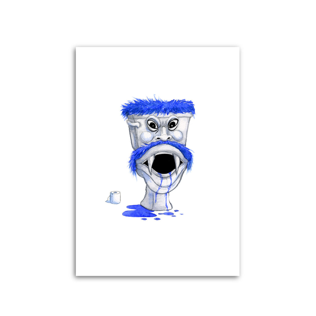 "EVIL TOILET" 5x7 PRINT