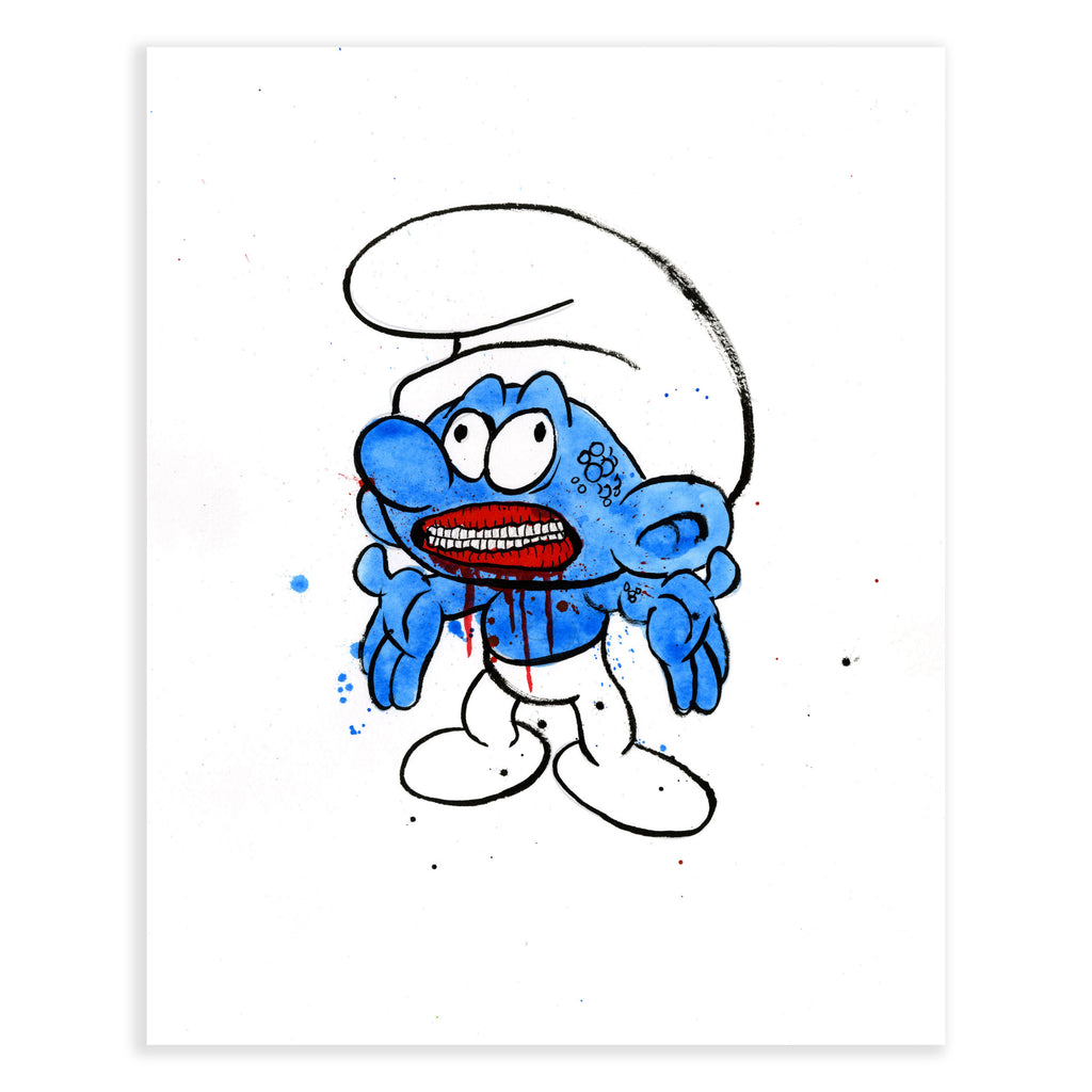 "NO LONGER SMURF 5" ORIGINAL ART
