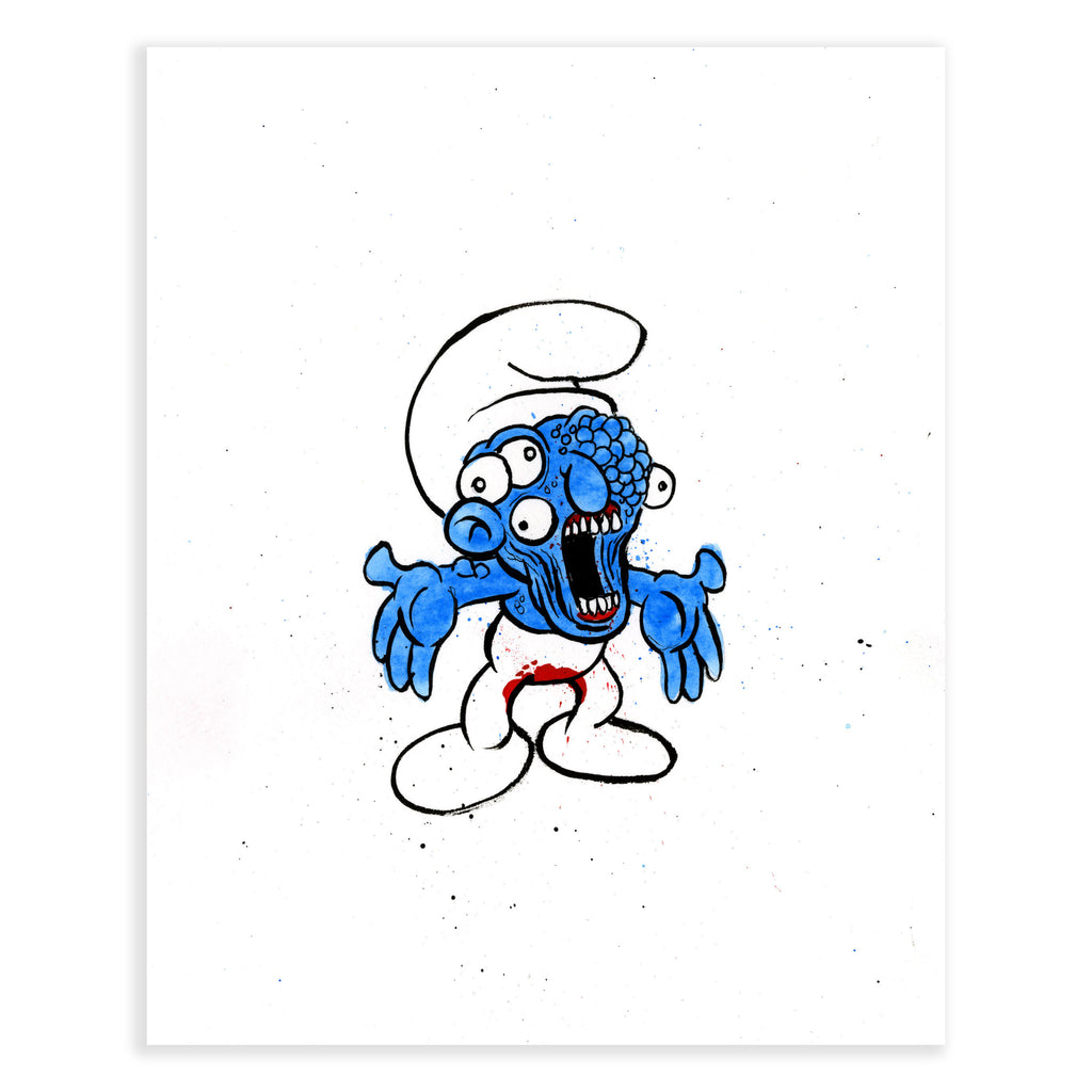 "NO LONGER SMURF 3" ORIGINAL ART